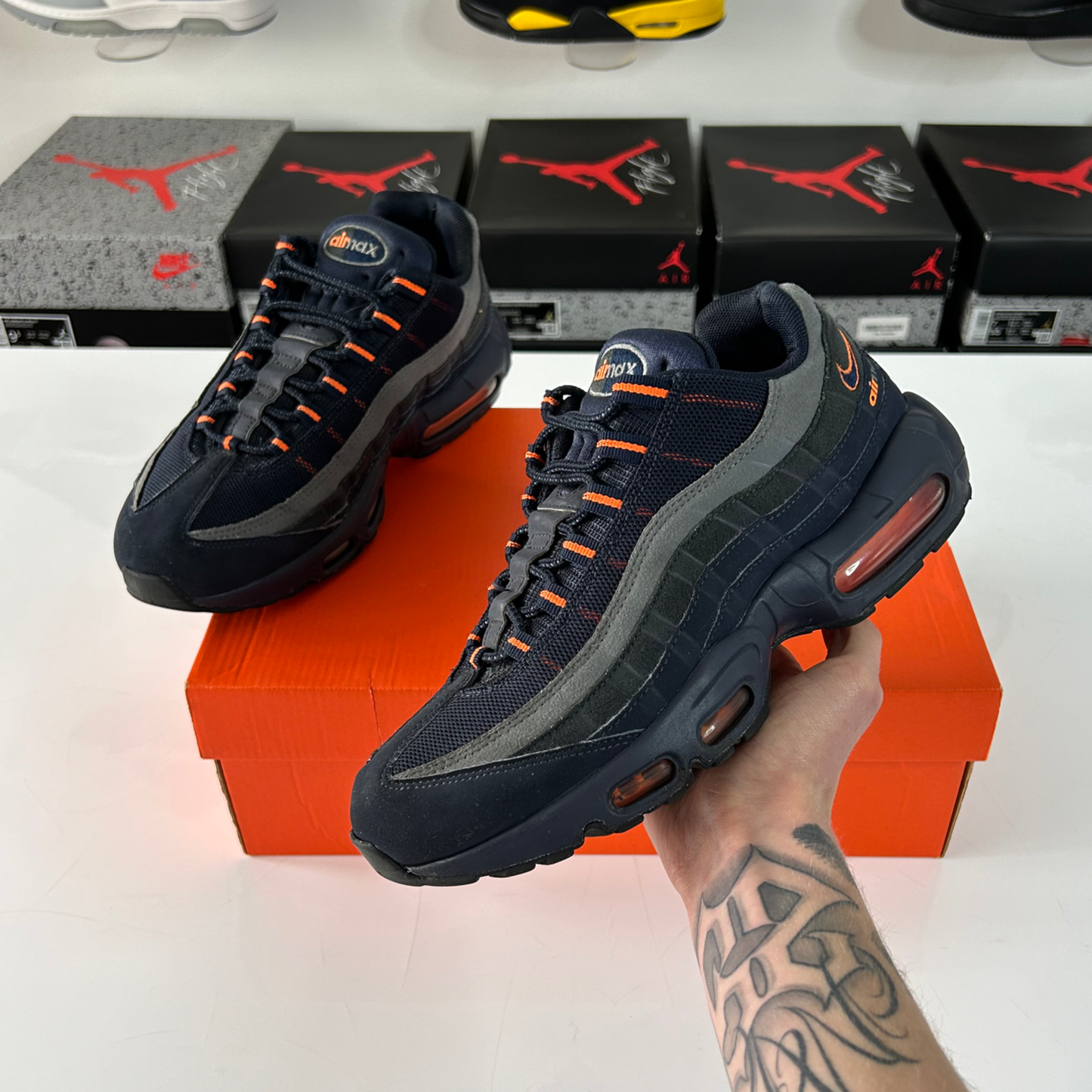 Nike Air Max 95 'Logo Navy Orange' UK 7