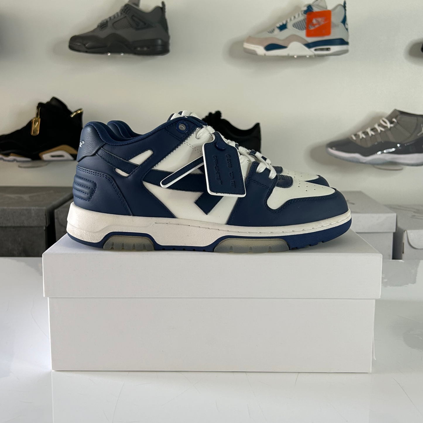 Off White 'Out Of Office' White/Royal Blue UK 8