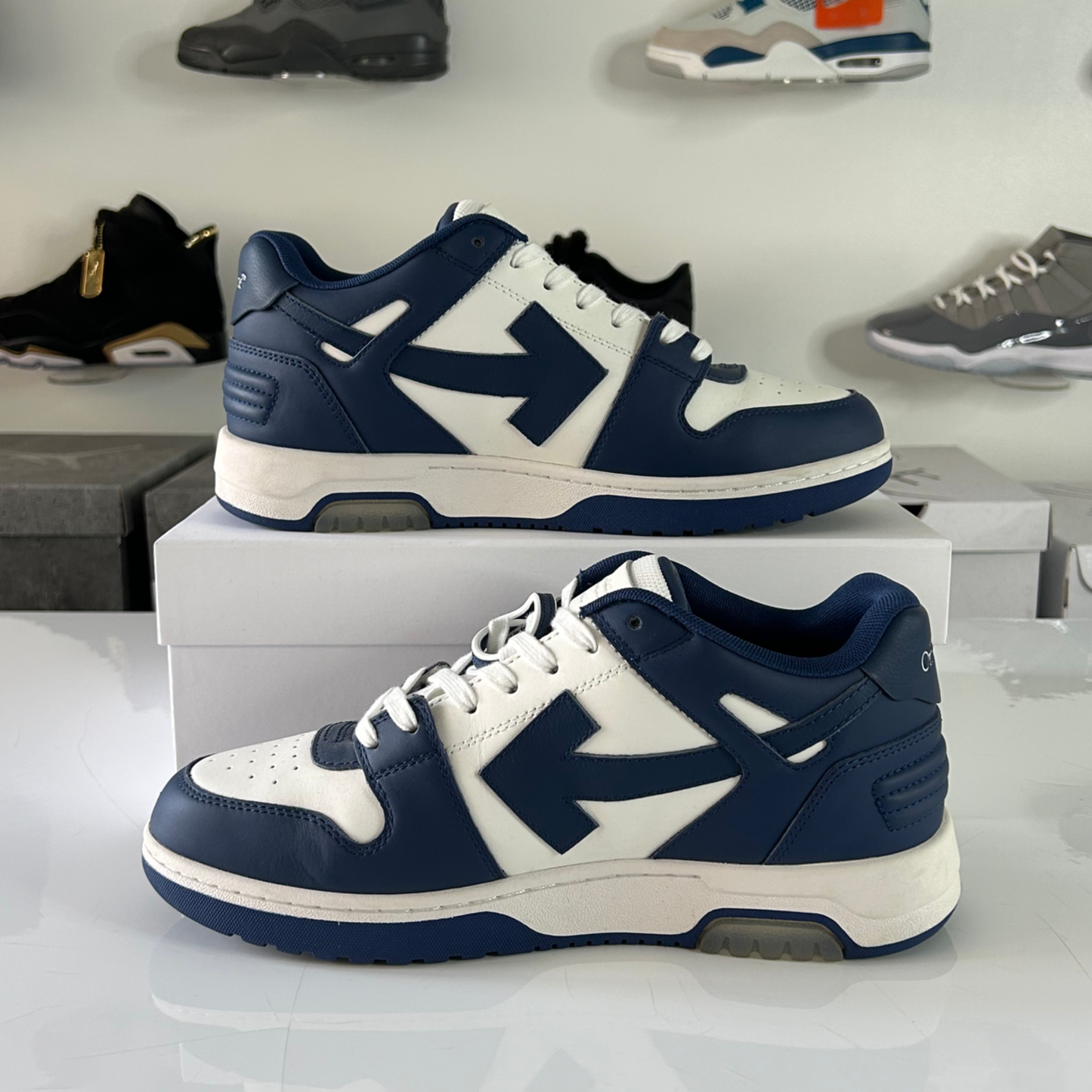 Off White 'Out Of Office' White/Royal Blue UK 8