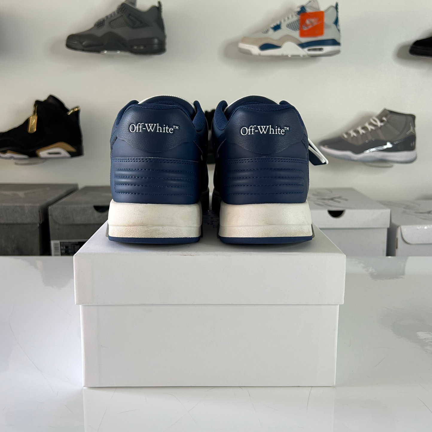 Off White 'Out Of Office' White/Royal Blue UK 8