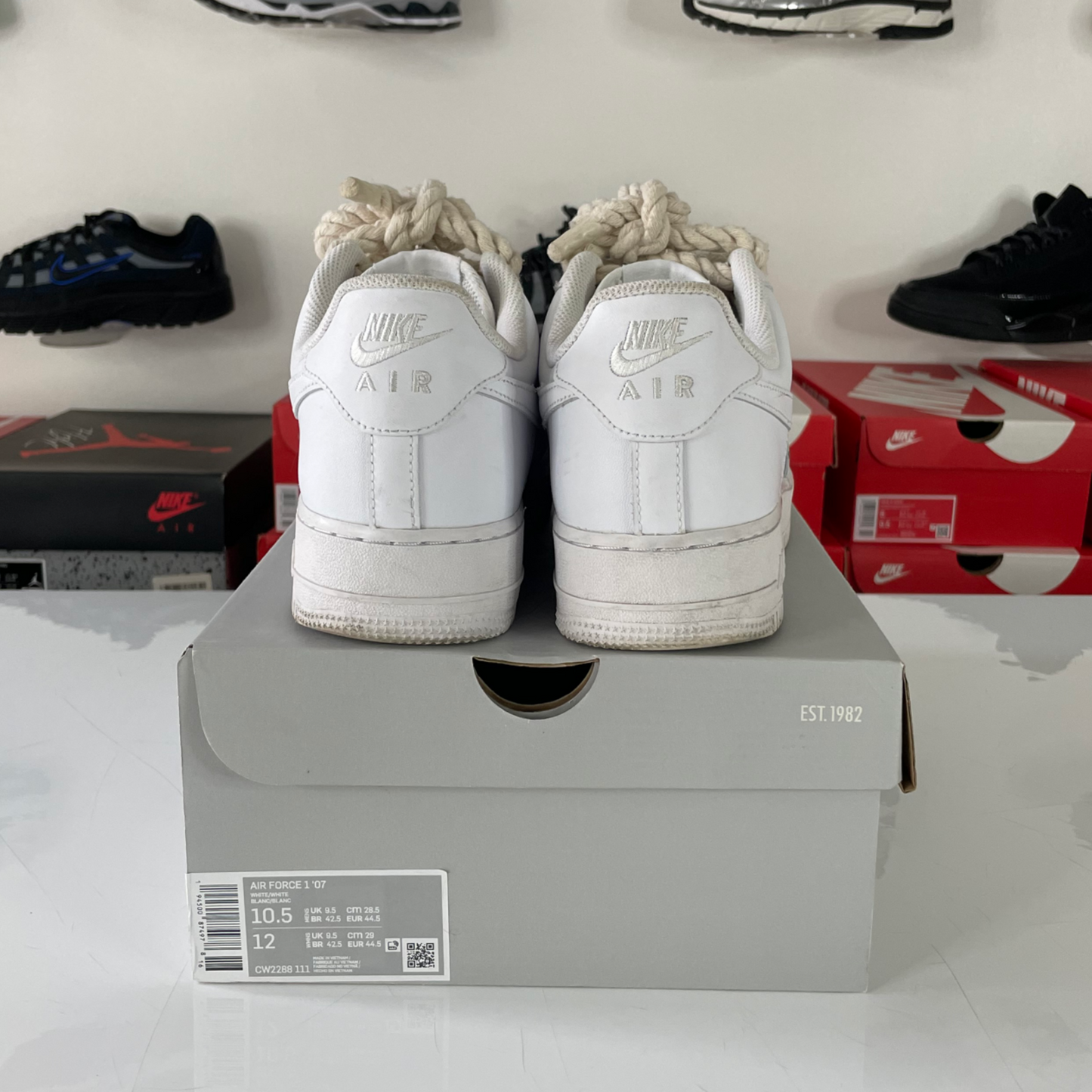 Nike Air Force 1 Low Rope 'White' UK 9.5