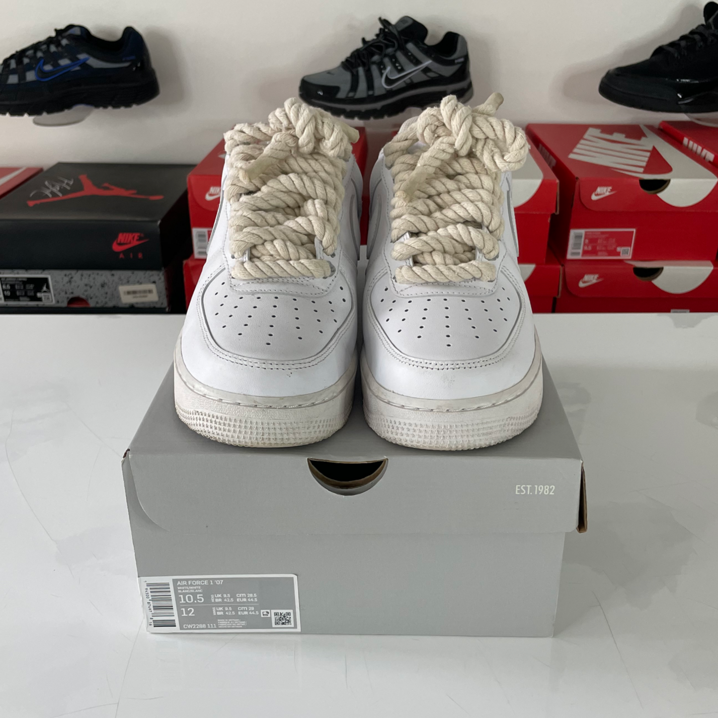 Nike Air Force 1 Low Rope 'White' UK 9.5