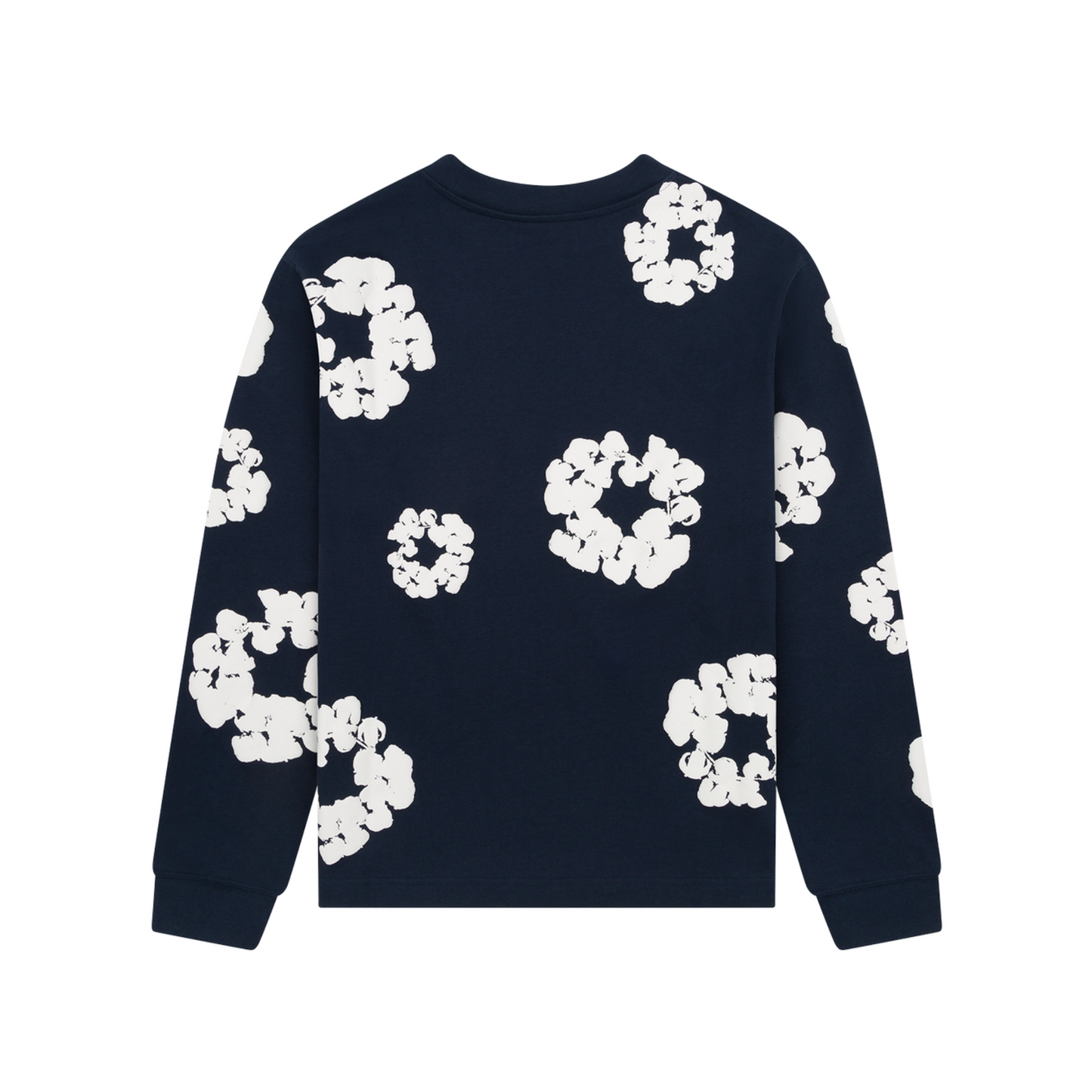 Denim Tears Long Sleeve Cotton Wreath T-shirt/Jumper Navy