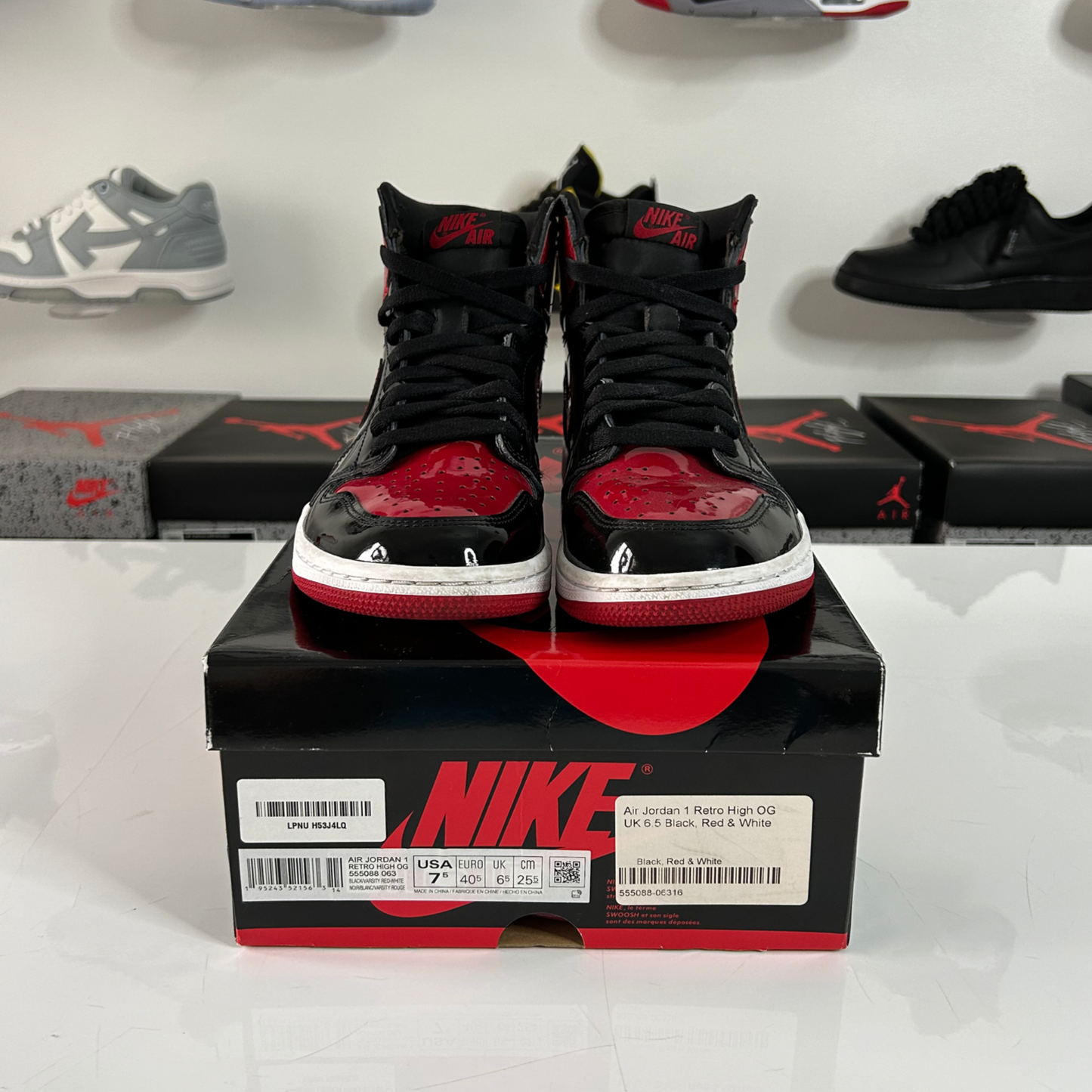 Air Jordan 1 Retro High OG 'Patent Bred' UK 6.5