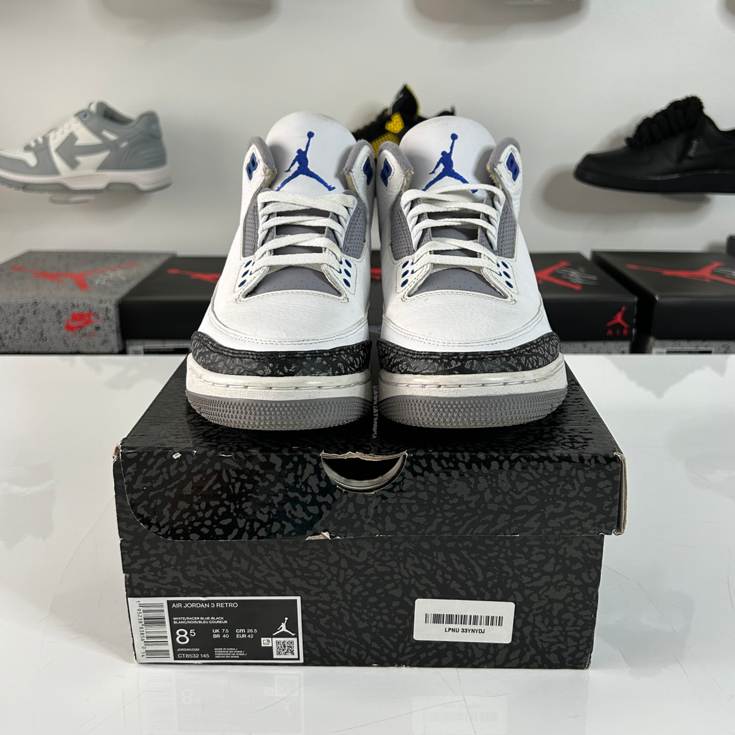 Air Jordan 3 Retro 'Racer Blue' UK 7.5