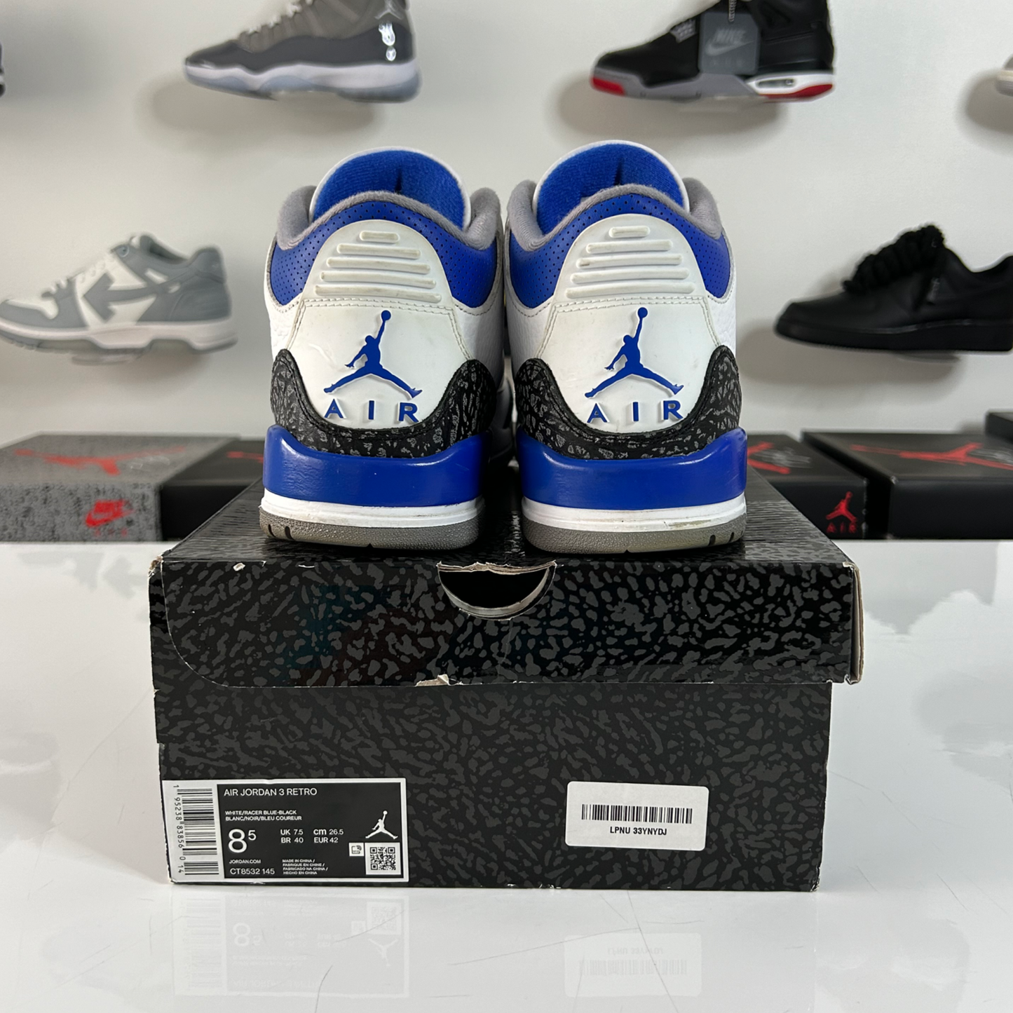 Air Jordan 3 Retro 'Racer Blue' UK 7.5