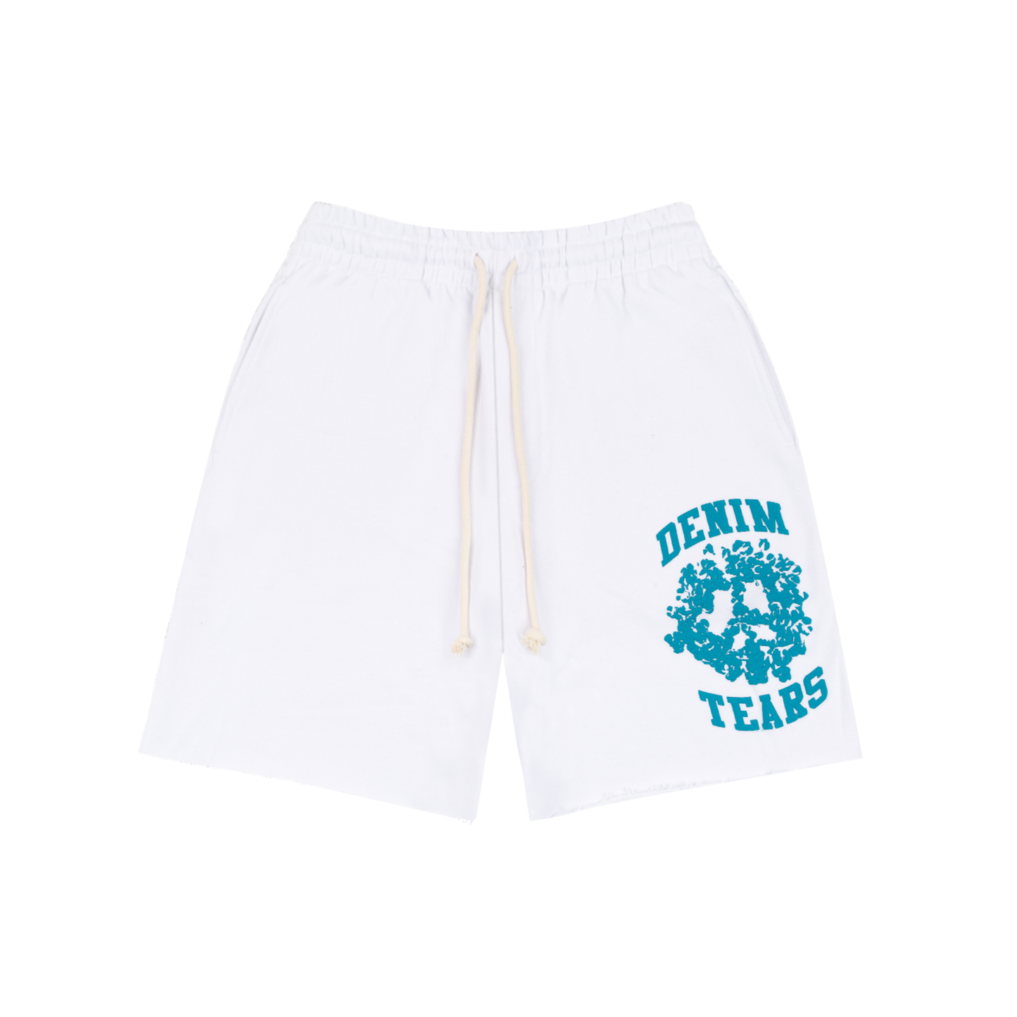 Denim Tears University Sweat Shorts White