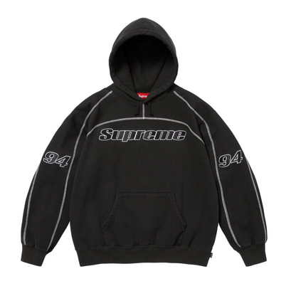 Supreme 'Overlock' Hooded Sweatshirt Black