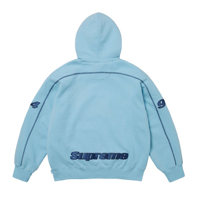 Supreme 'Overlock' Hooded Sweatshirt Blue