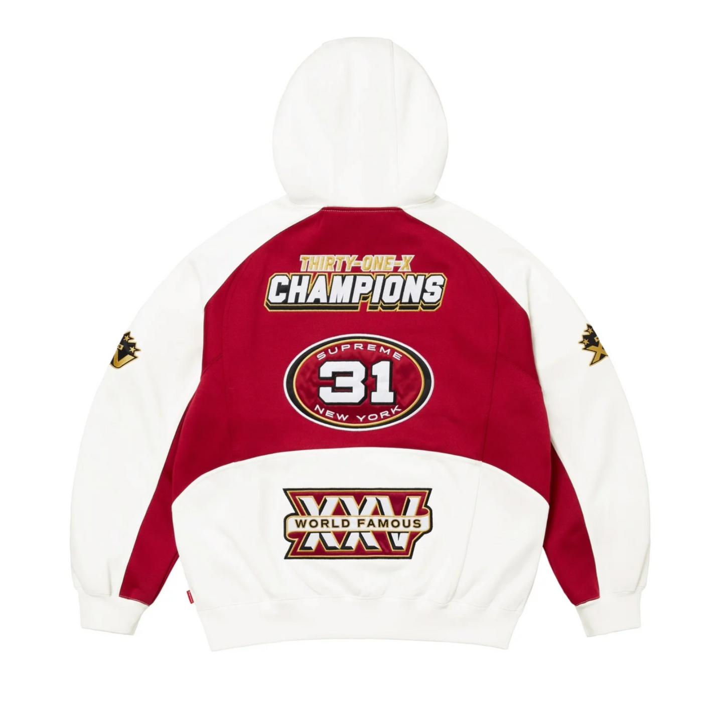 Supreme Football Zip Up Hooded Sweatshirt White