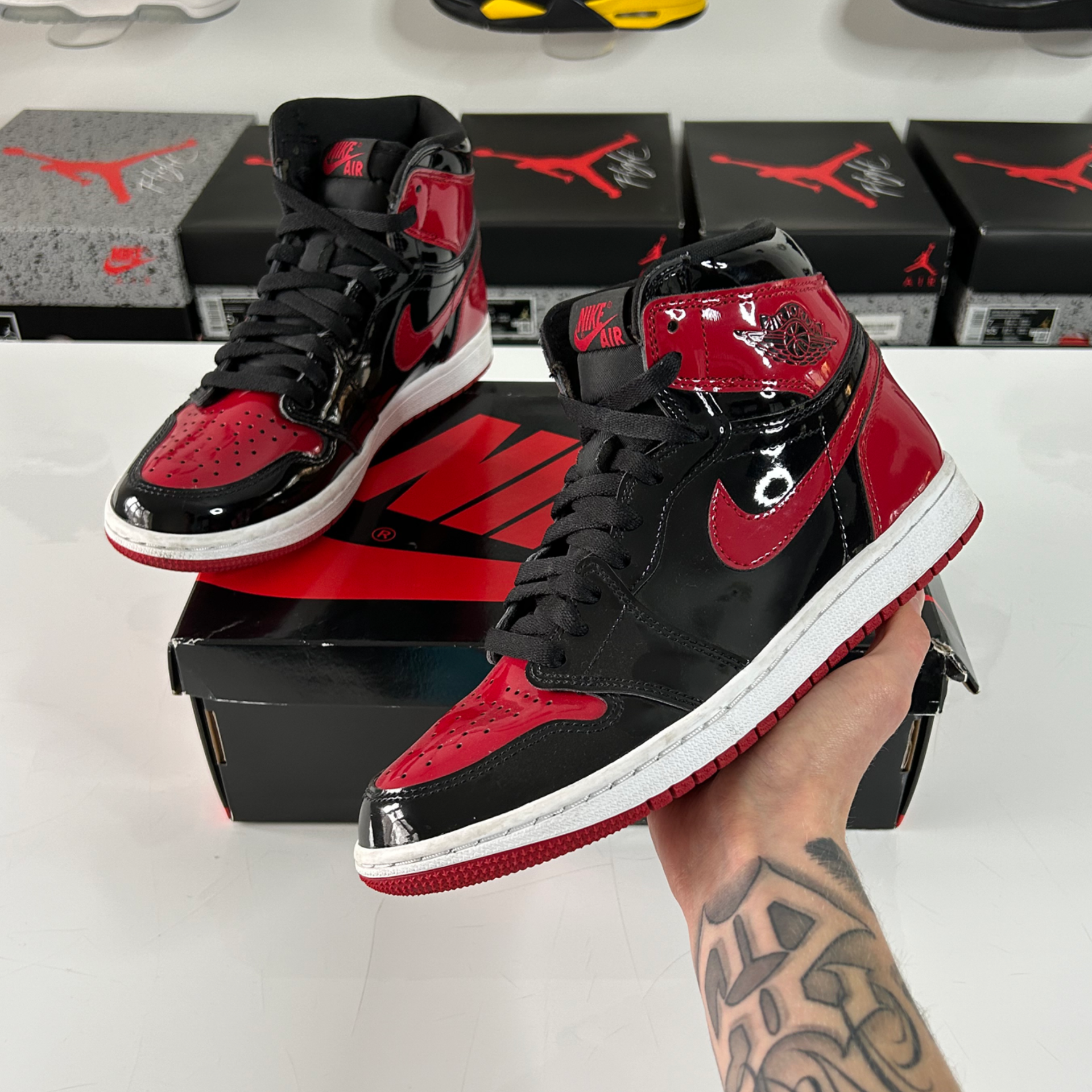 27.5 AIR JORDAN 1レトロ HIGH OG Patent Bred Nike Air Jordan 1 High OG Patent Bred Jordan High OG Air Retro