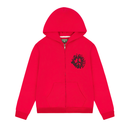 Denim Tears University Zip Hoodie Red