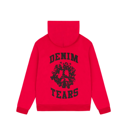 Denim Tears University Zip Hoodie Red