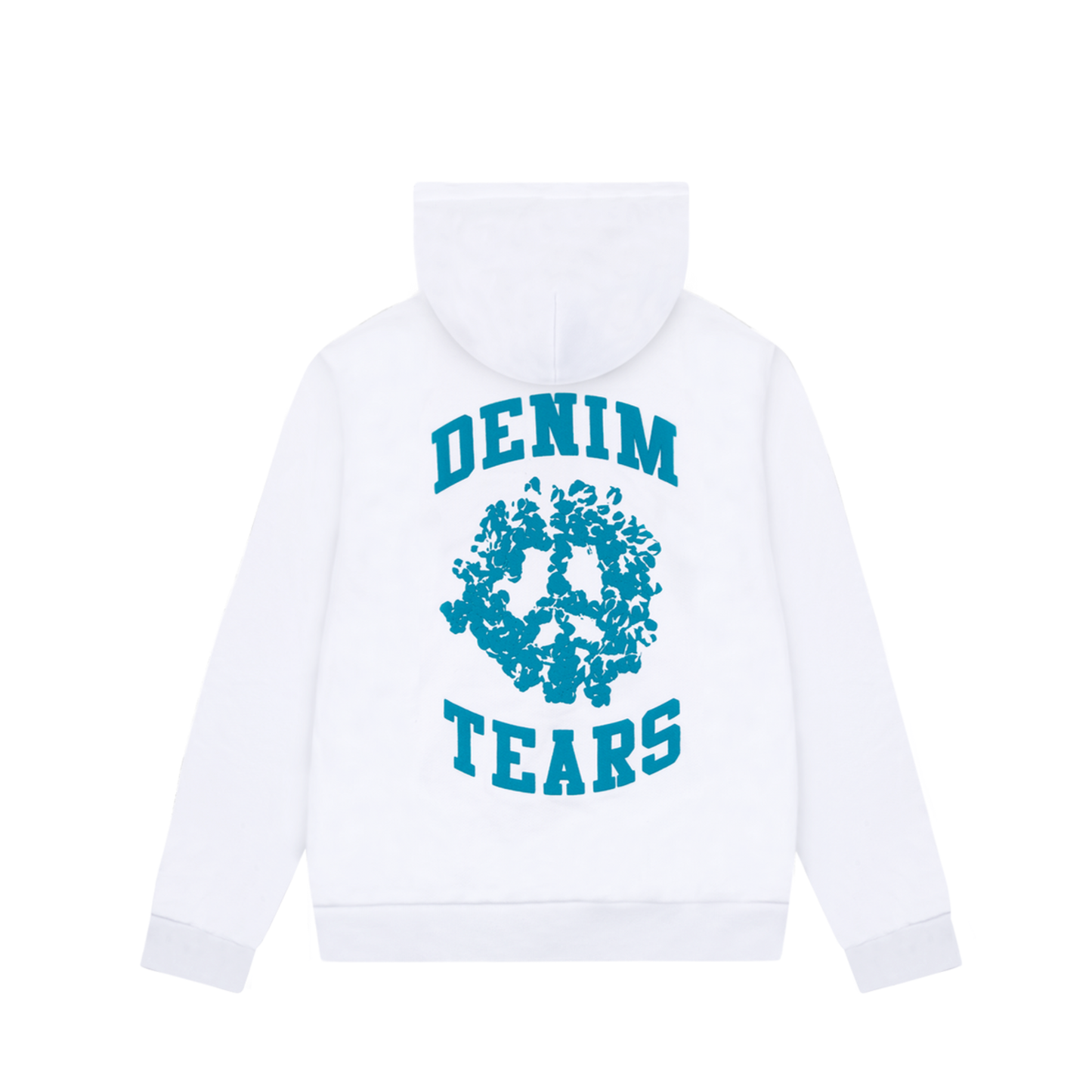 Denim Tears University Zip Hoodie White